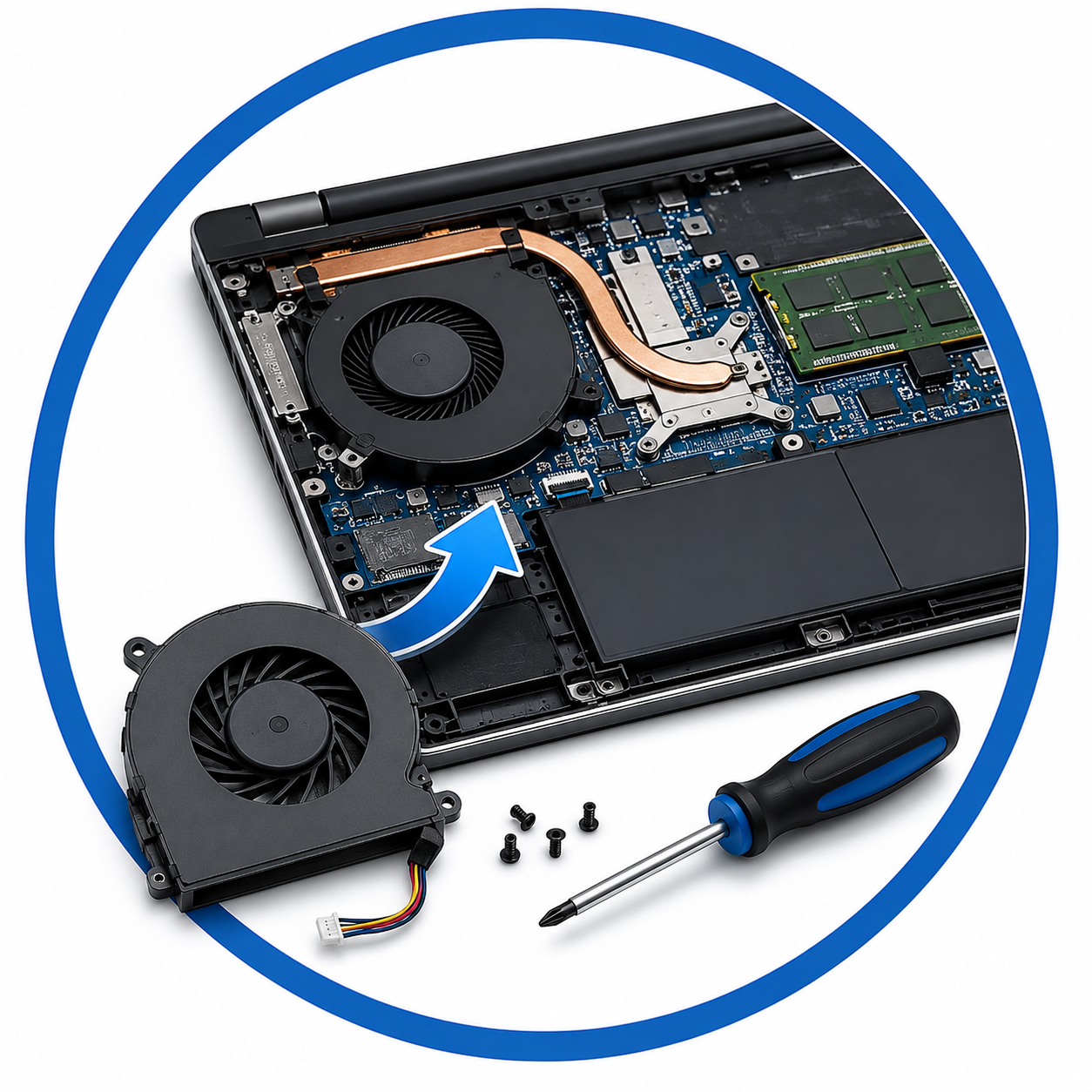 Laptop Cooling Fan Replacement